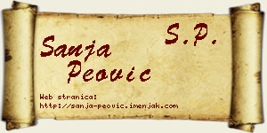 Sanja Peović vizit kartica
